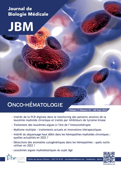 JBM. Juil-Sept 2022 Vol 11-N°42 Onco-Hématologie